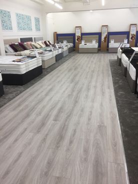 Vinyl Floor in a Mattress Store